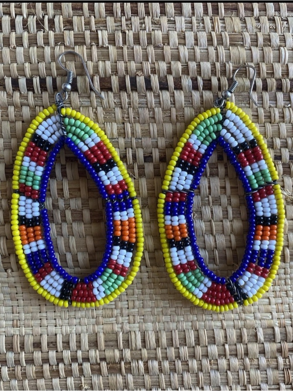 🌟4 for $20 Colorful Beaded Teardrop Earrings with Yellow Accent